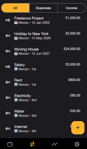 Cash Forecasting App project screenshot