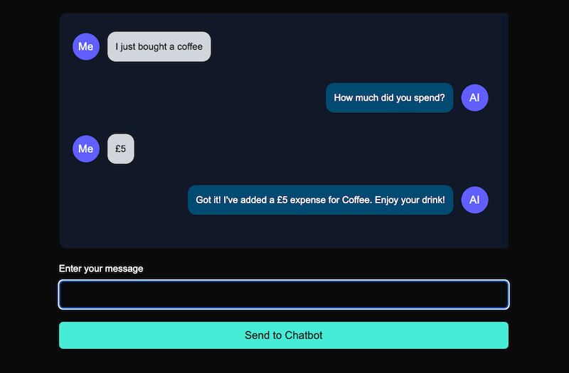 Chatbot project screenshot